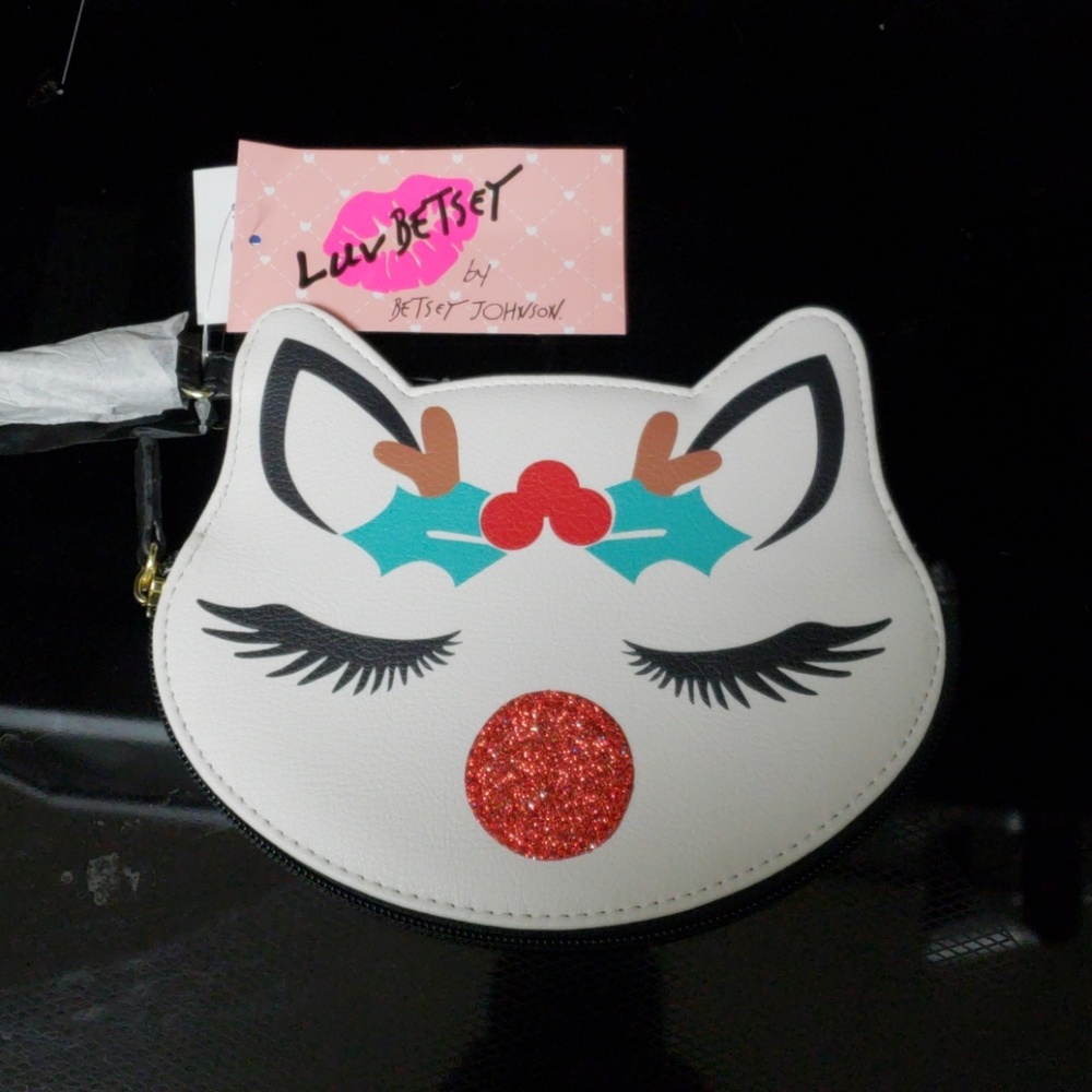 Betsey Johnson Holiday coin purse.